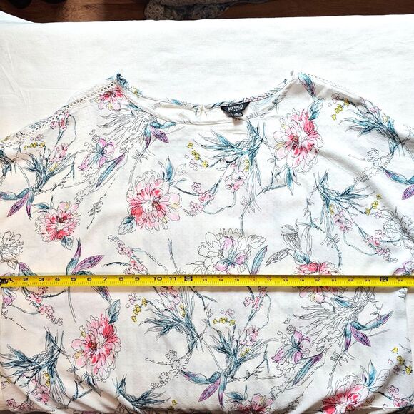 Buffalo David Bitton Beautiful Floral Blouse Top 100% Viscose sz XL - Picture 6 of 9